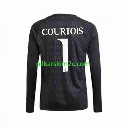 Koszulka Real Madryt Thibaut Courtois 1 Bramkarskie Precz 2023/24 Koszulki Piłkarskie(L/S)
